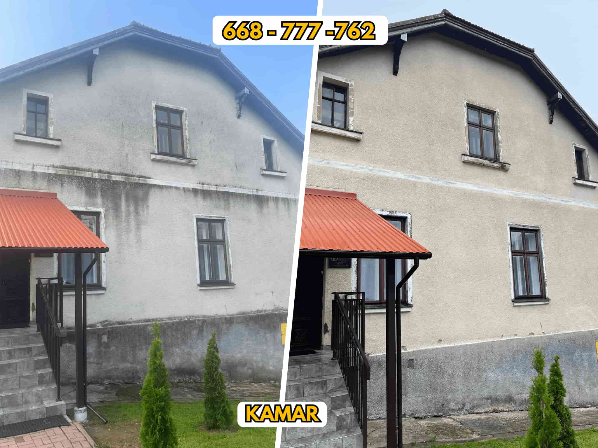 Czyszczenie elewacji budynku parafialnego